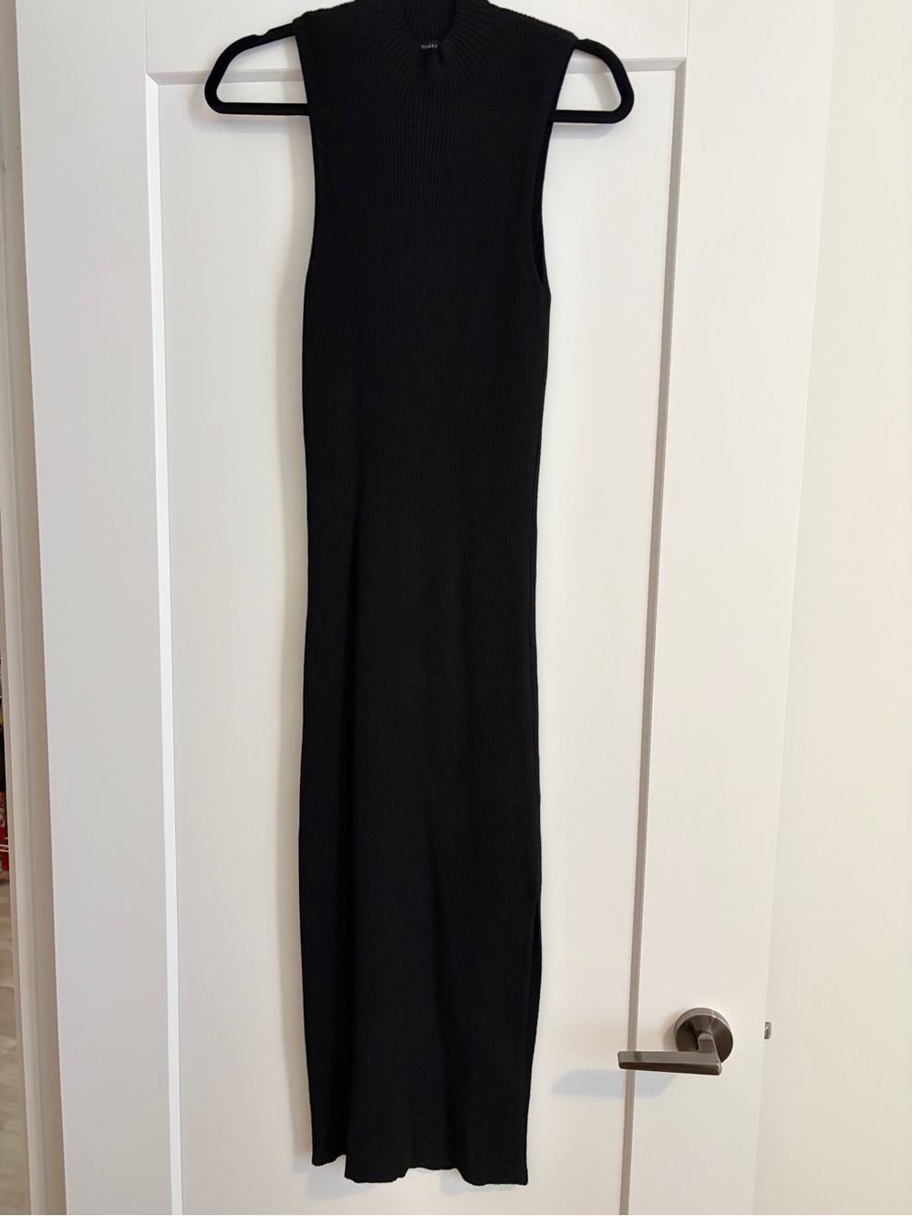 Dynamite Black Sleeveless Ribbed Maxi Dress